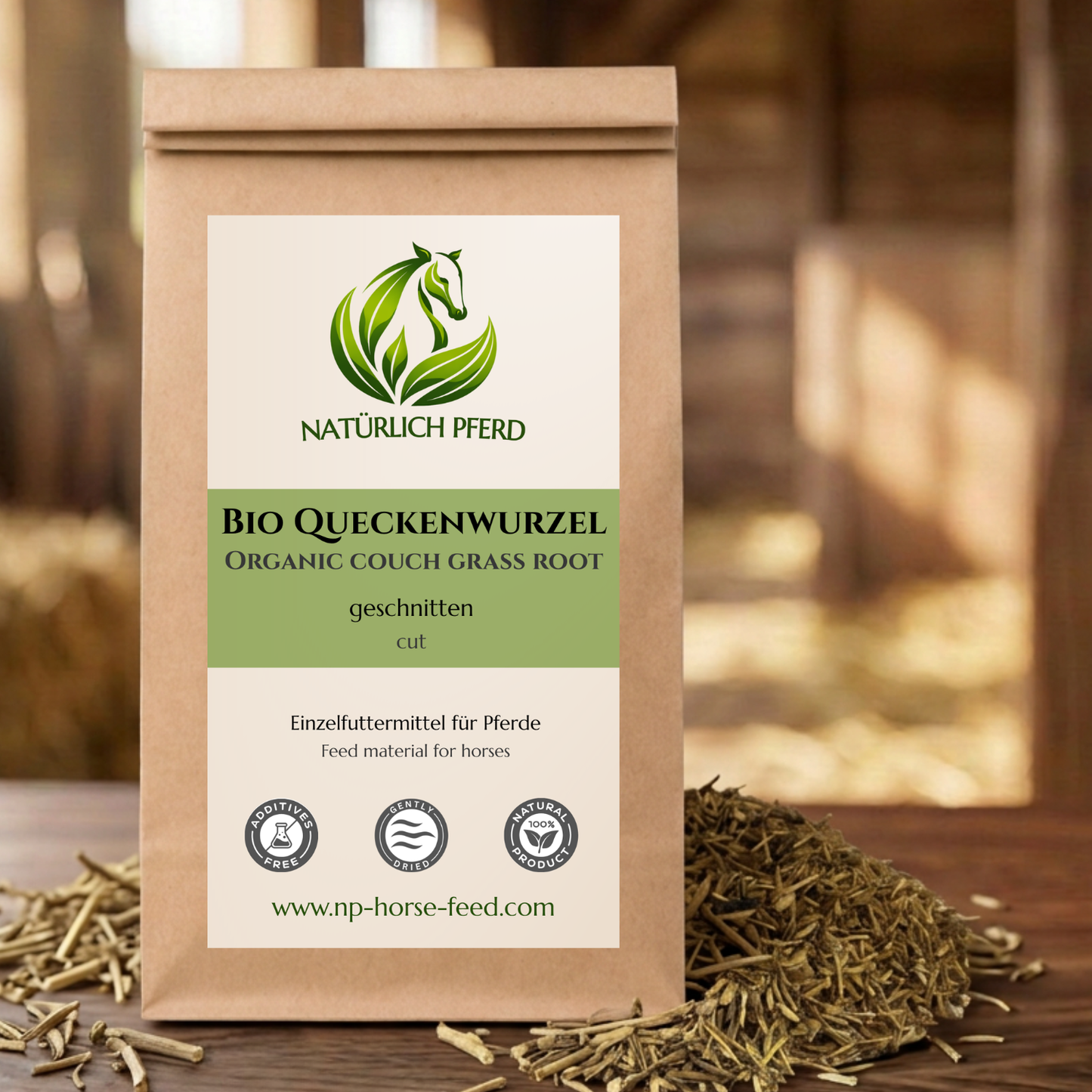 Organic Couch Grass Root (cut)